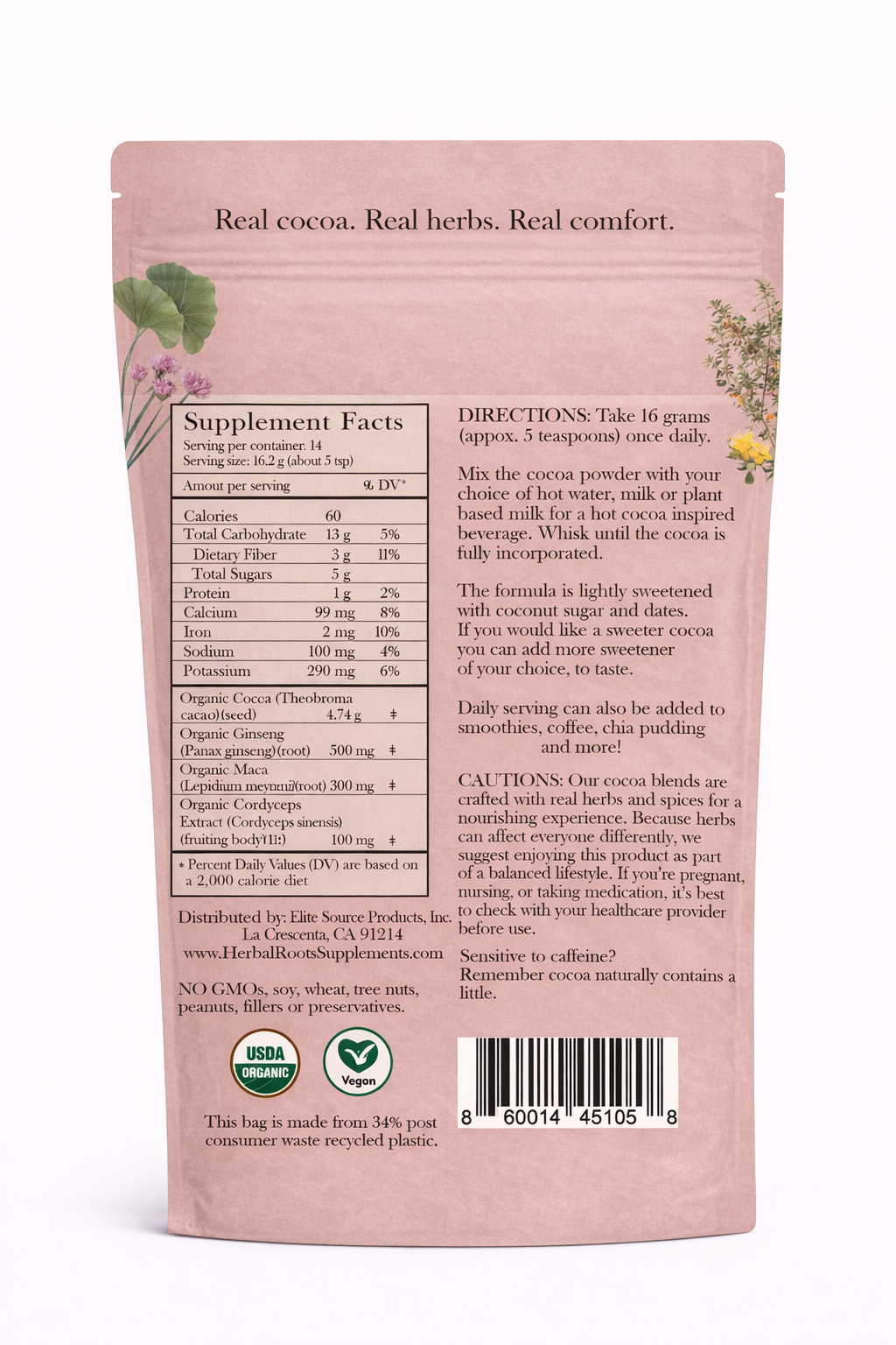 Organic Herbal Cocoa - Energy Formula